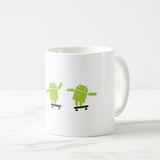 Skateboarding Android Koffiemok (Voorkant rechts)