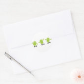 Skateboarding Android Ronde Sticker (Envelop)