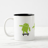 Skateboarding Android Tweekleurige Koffiemok (Links)