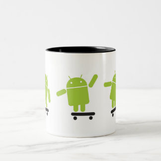 Skateboarding Android Tweekleurige Koffiemok