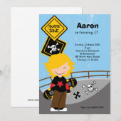 Skateboarding Birthday Kaart (Voorkant / Achterkant)