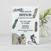 Skateboarding Birthday with Skateboards Kaart (Staand voorkant)