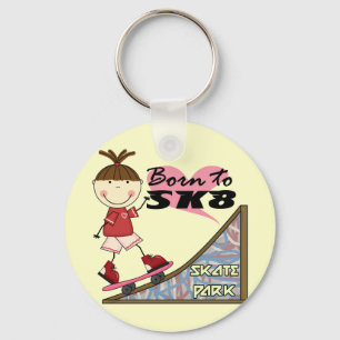 SKATEBOARDING - Brunette Girl Tshirts en Gifts Sleutelhanger
