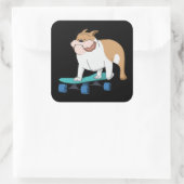 SKATEBOARDING BULL DOG STICKERS (Tas)