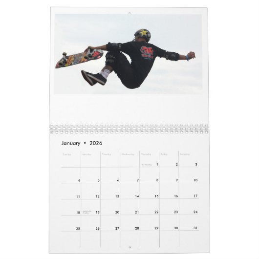 SkateBoarding Calendar, Copyright Karen J Williams Kalender (Jan 2026)