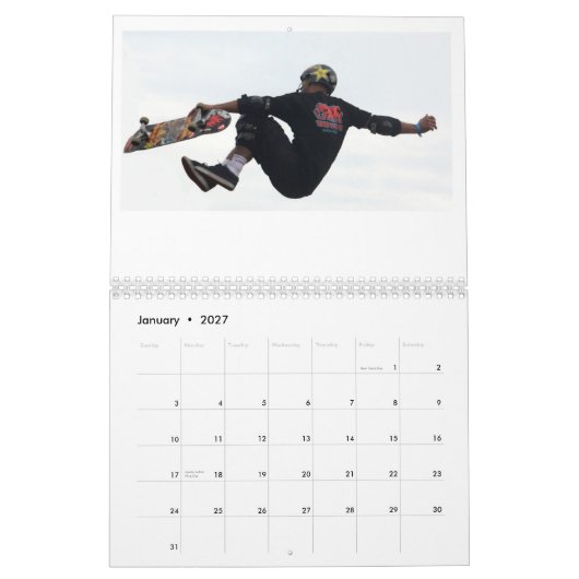 SkateBoarding Calendar, Copyright Karen J Williams Kalender (Jan 2027)