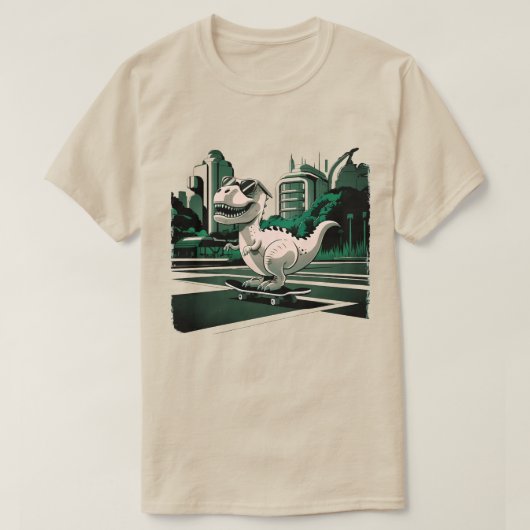 Skateboarding Dinosaur T-shirt (Design voorkant)