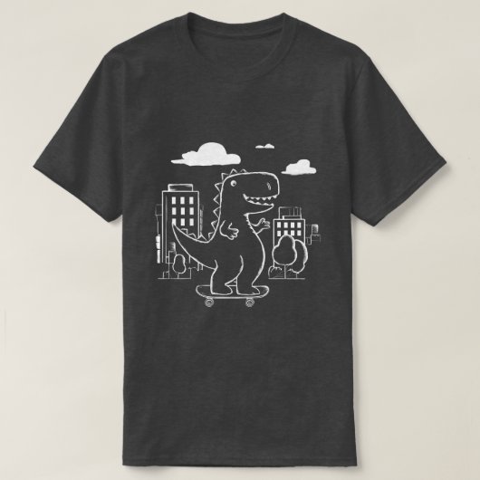 Skateboarding Dinosaur T-shirt (Design voorkant)
