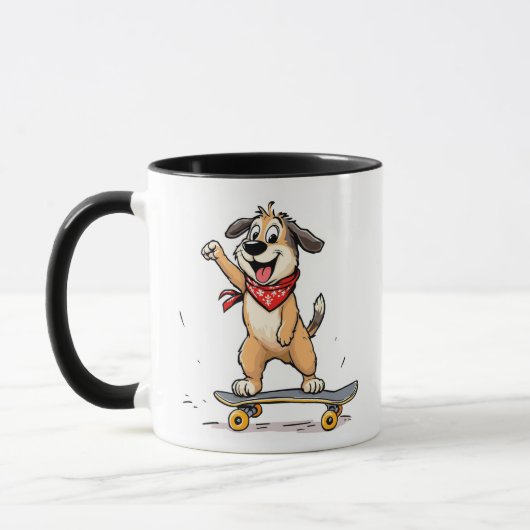 Skateboarding Dog Mok - Leuk en speels cadeau (Links)