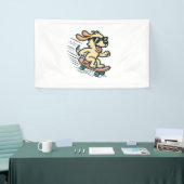 Skateboarding Dog Spandoek (Beurs)