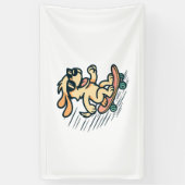 Skateboarding Dog Spandoek (Verticaal)