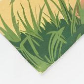 Skateboarding Dog Summer Funny Retro Beach  Fleece Deken (Hoek)