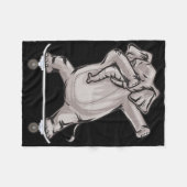 Skateboarding Elephant On Skateboard Gift For Skat Fleece Deken (Voorkant (Horizontaal))