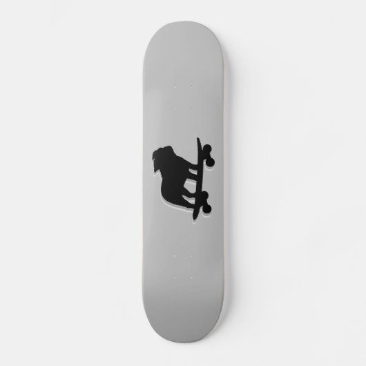 Skateboarding English Bulldog Silhouette Cool Dog Persoonlijk Skateboard (Voorkant)