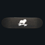 Skateboarding English Bulldog Silhouette Cool Dog Skateboard<br><div class="desc">Cool Skateboarding English Bulldog Silhouette. Deze volmaakte skaterhond is onderweg. Een geweldige skateboard voor hondenliefhebbers mensen en skaterkantines. Bekijk Jenn's Doodle World voor dit leuke hondenontwerp op meer producten die mooie cadeaus maken.</div>