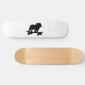 Skateboarding English Bulldog Silhouette Cool Dog Skateboard (Horizontaal)