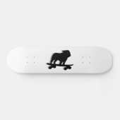 Skateboarding English Bulldog Silhouette Cool Dog Skateboard (Horizontaal)