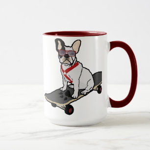 Skateboarding French Bulldog Mok