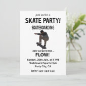 Skateboarding Gewoon Mee Met De Stroom Skateboarde Kaart (Staand voorkant)