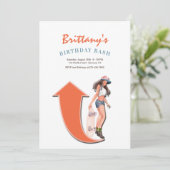 Skateboarding Girl Kaart (Staand voorkant)