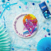 Skateboarding Girl Papieren Bordje (Feest)