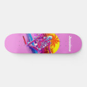 Skateboarding Girl Persoonlijk Skateboard (Horizontaal)