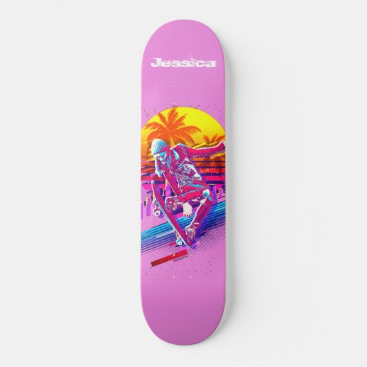 Skateboarding Girl Persoonlijk Skateboard (Voorkant)