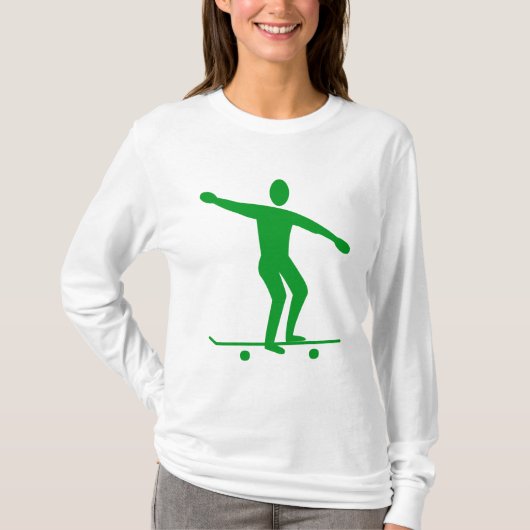 Skateboarding - Gras Groen T-shirt (Voorkant)