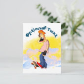 Skateboarding Guy Briefkaart (Staand voorkant)
