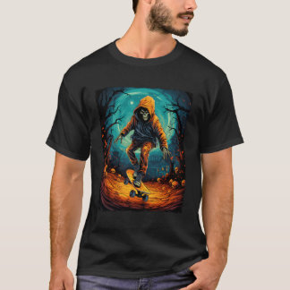 Skateboarding Halloween T-shirt