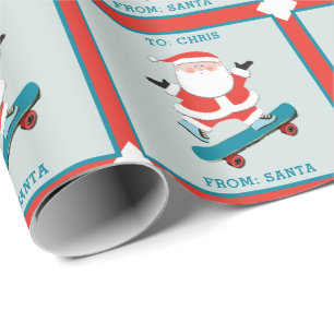 Skateboarding Holiday Gift Cadeaupapier