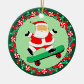 Skateboarding Holiday Gift Ceramic Ornament (Voorkant)