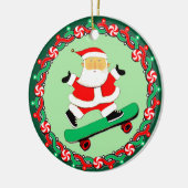 Skateboarding Holiday Gift Ceramic Ornament (Links)