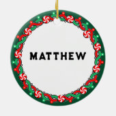 Skateboarding Holiday Gift Ceramic Ornament (Achterkant)