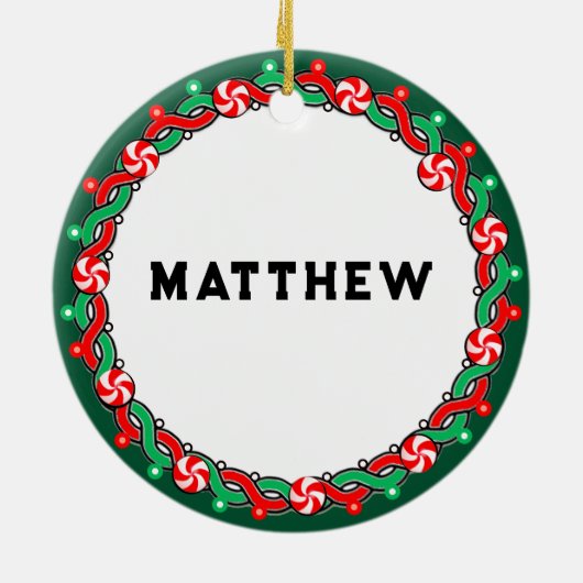 Skateboarding Holiday Gift Ceramic Ornament (Achterkant)