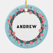 Skateboarding Holiday Gifts Ceramic Ornament (Achterkant)