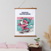 Skateboarding kerstman hangend wandkleed (Slaapkamer)