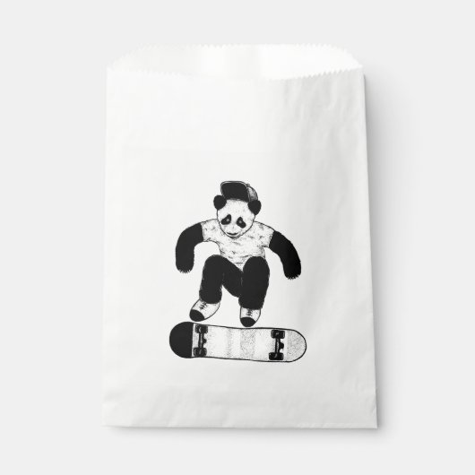 Skateboarding Panda Bedankzakje (Voorkant)