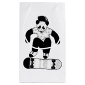Skateboarding Panda Klein Cadeauzakje (Achterkant)