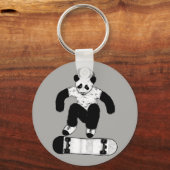 Skateboarding Panda Sleutelhanger (Voorkant)