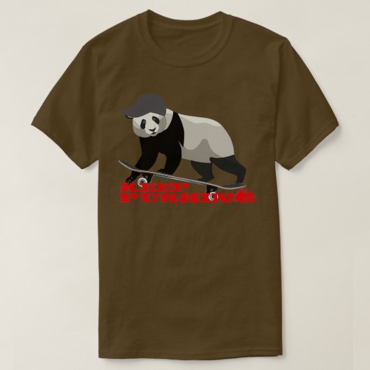 Skateboarding Panda T-shirt (Design voorkant)