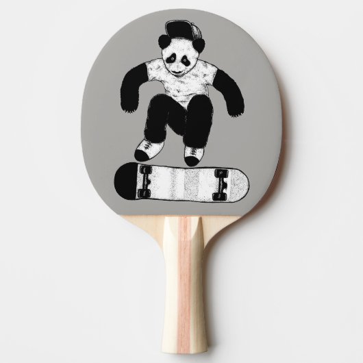 Skateboarding Panda Tafeltennisbatje (Voorkant)