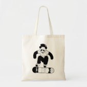 Skateboarding Panda Tote Bag (Voorkant)