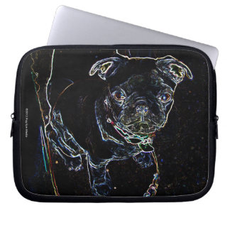 Skateboarding Pug-Hoesje voor laptop Sleeve