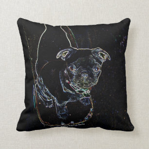 Skateboarding Pug Pillow Kussen