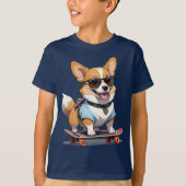 Skateboarding Pup T-shirt (Voorkant)
