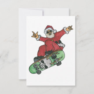 Skateboarding Santa