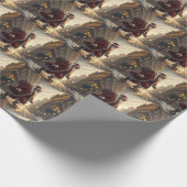Skateboarding Santa Wrapping Paper Cadeaupapier (Hoek)