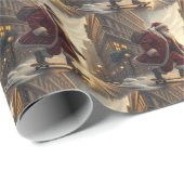 Skateboarding Santa Wrapping Paper Cadeaupapier (Rol Hoek)