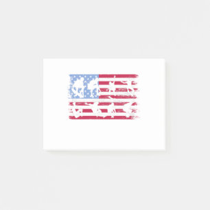 Skateboarding Schaats Board American Flag Post-it® Notes